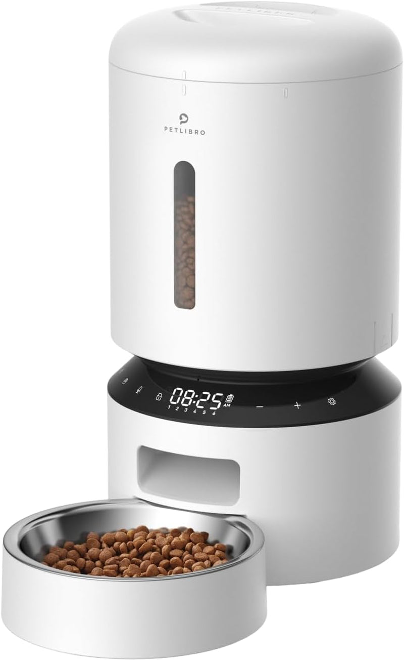 PETLIBRO Automatic Cat Feeder with Camera for Two Cats, 1080P HD Video with Night Vision, 5G Wifi Pet Feeder with Phone APP Control, 2-Way Audio for Cat & Dog, Low Food & Motion & Sound Alerts