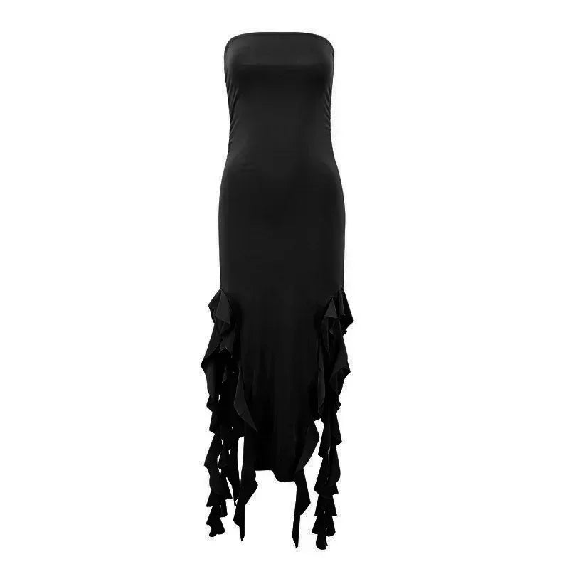 Women's Sleeveless Bodycon Maxi Dress – Off-Shoulder Slit Style