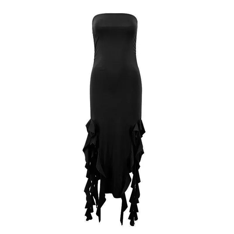 Women's Sleeveless Bodycon Maxi Dress – Off-Shoulder Slit Style