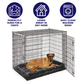 Midwest QuietTime Sheepskin Pet Bed Gray 48x30