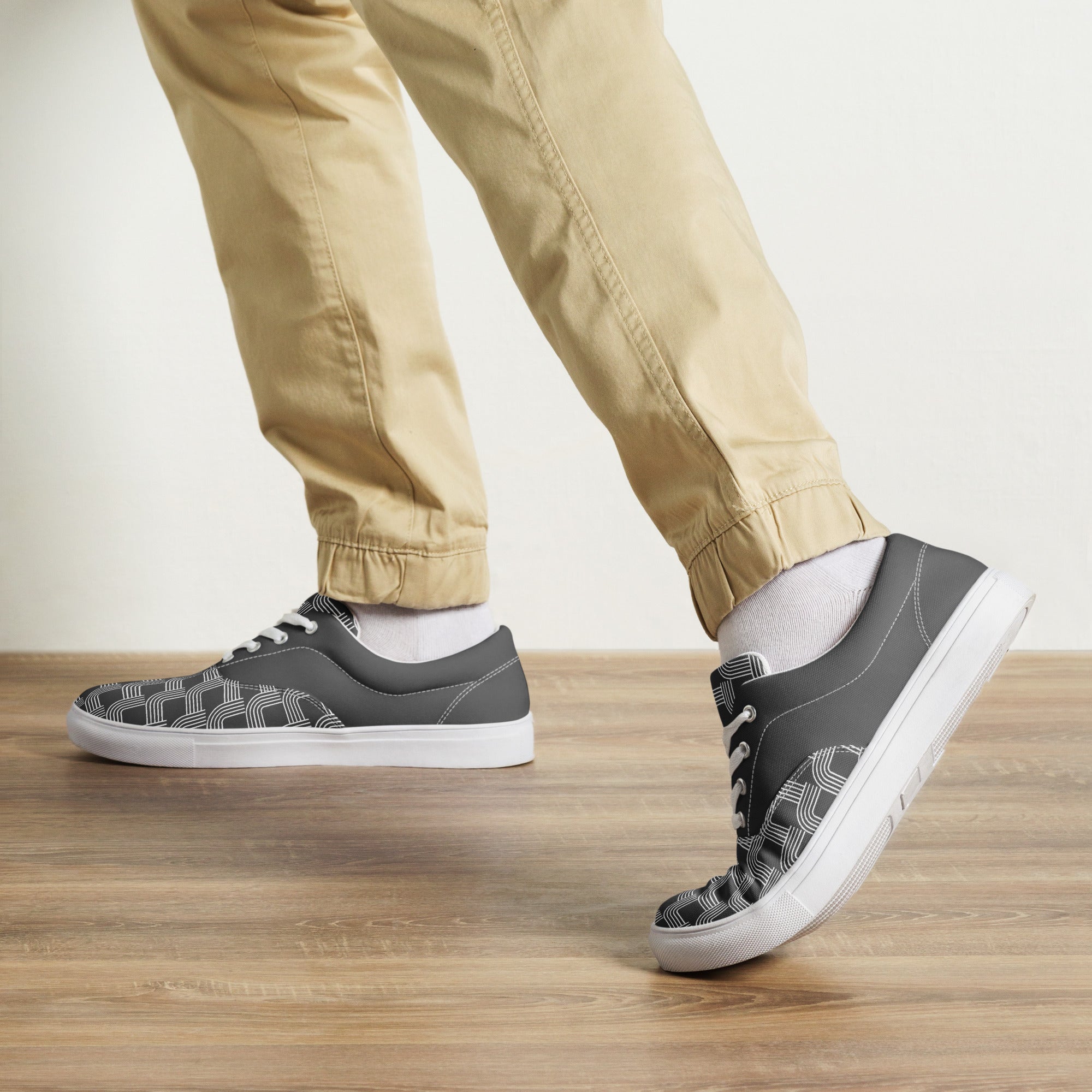 EXUBERANT - Mens Lace Up Canvas Everyday Shoes, Durale, Minimalist, Comfortable